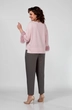 Костюм брючный 509 розовый + серый Zigzag Style