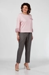 Костюм брючный 509 розовый + серый Zigzag Style