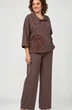 Костюм брючный 559-2 шоколадный мусс Zigzag Style фото 4