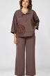 Костюм брючный 559-2 шоколадный мусс Zigzag Style