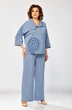 Костюм брючный 559-2 светло-голубой Zigzag Style фото 3