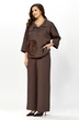 Костюм брючный 559-2 шоколадный мусс Zigzag Style фото 3