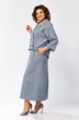 Костюм с юбкой 608 серо-голубой Zigzag Style фото 2