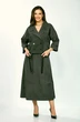 Костюм с юбкой 608-темный мох Zigzag Style