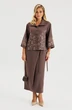 Костюм с юбкой 641 кофе Zigzag Style фото 3