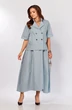 Костюм с юбкой 643 голубой Zigzag Style фото 3