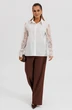 Костюм брючный 646 белый + теракот Zigzag Style фото 4