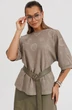 Костюм с юбкой 654 бежевый + олива Zigzag Style фото 4